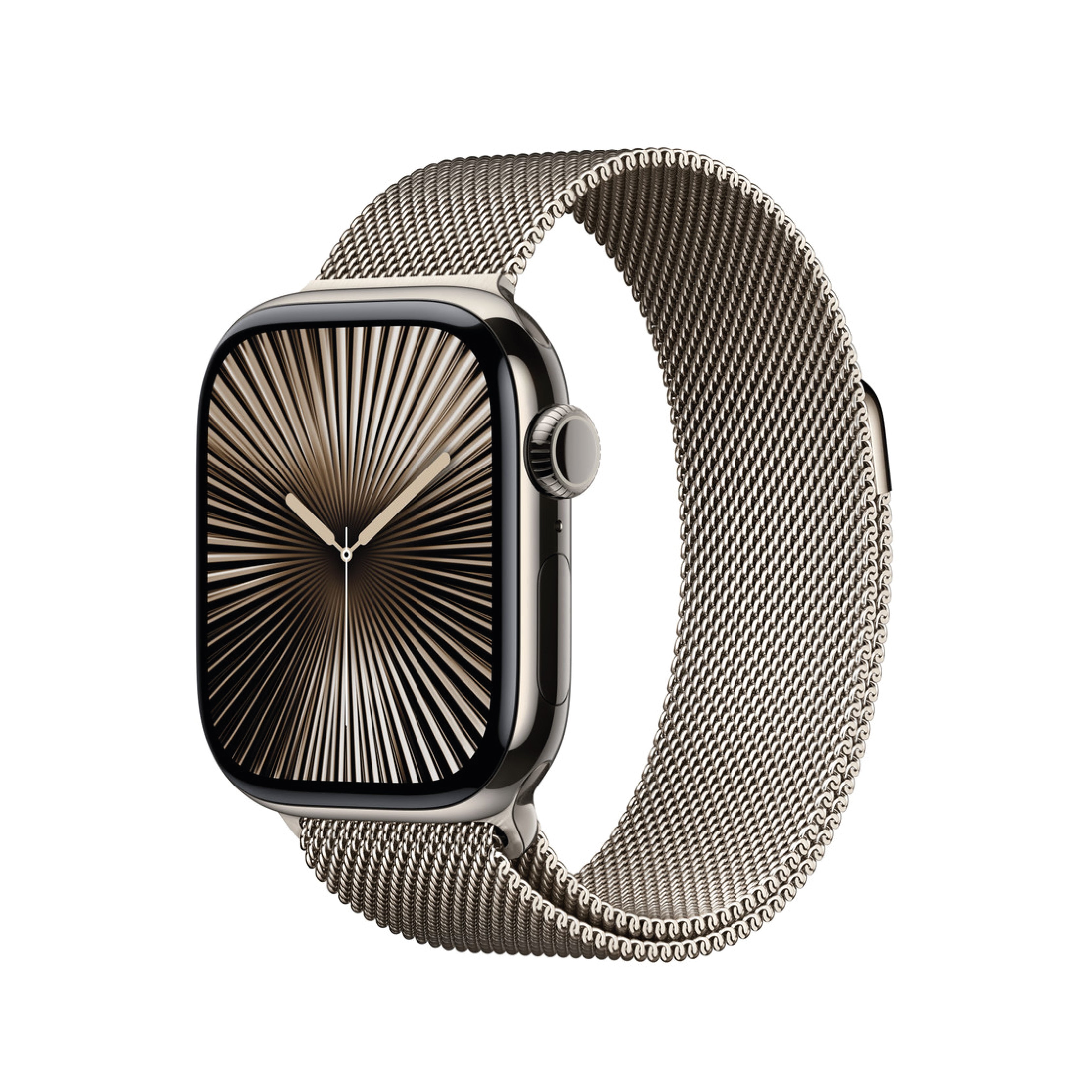 سوار ساعة Avalonflex من ليزل من الفولاذ المقاوم للصدأ بتصميم Milanese Loop لـ 42/44/45/46/49 ملم (S10) | شامبين فاتح