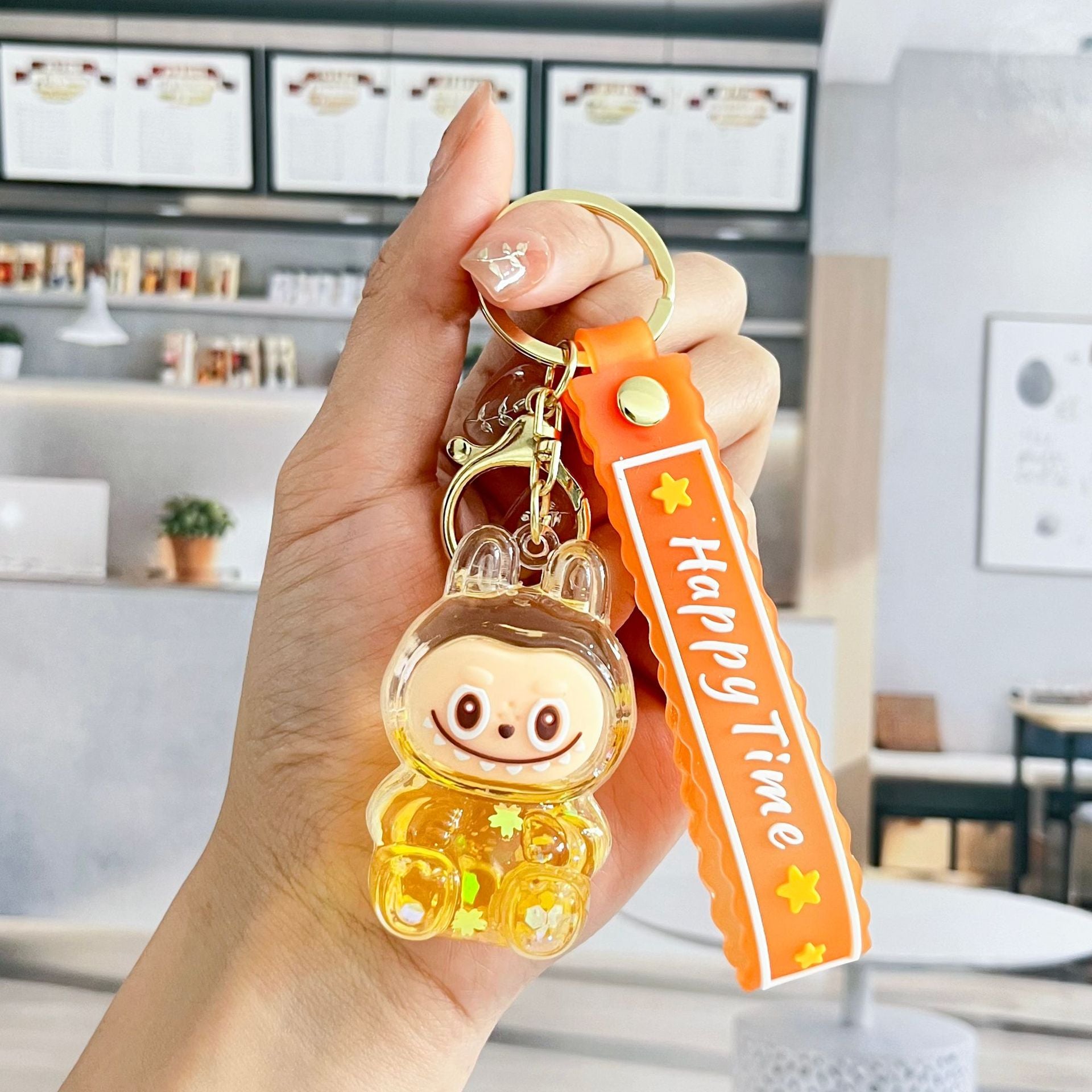 Liquid Doll Key Ring with Strap – Monster Face Design