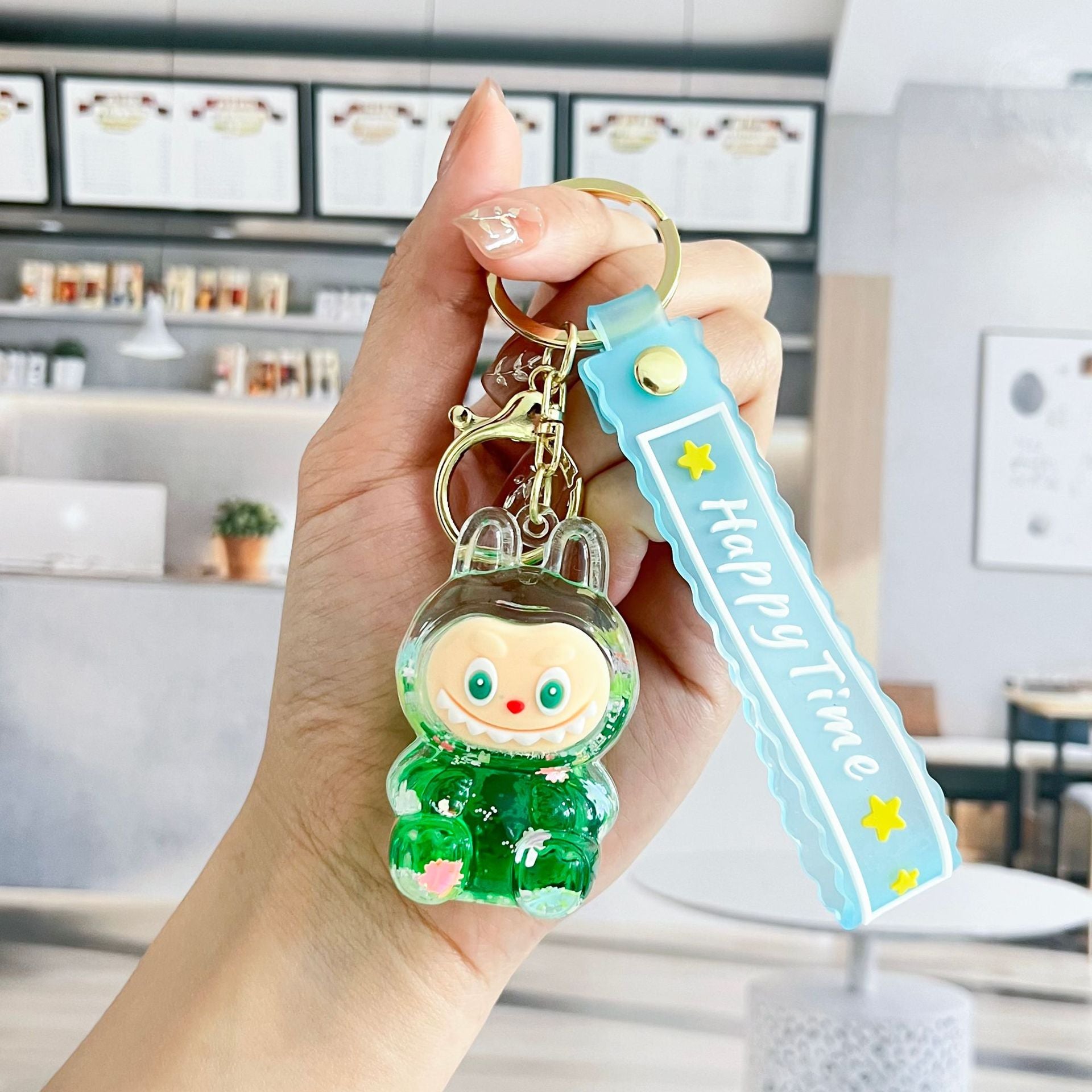 Liquid Doll Key Ring with Strap – Monster Face Design
