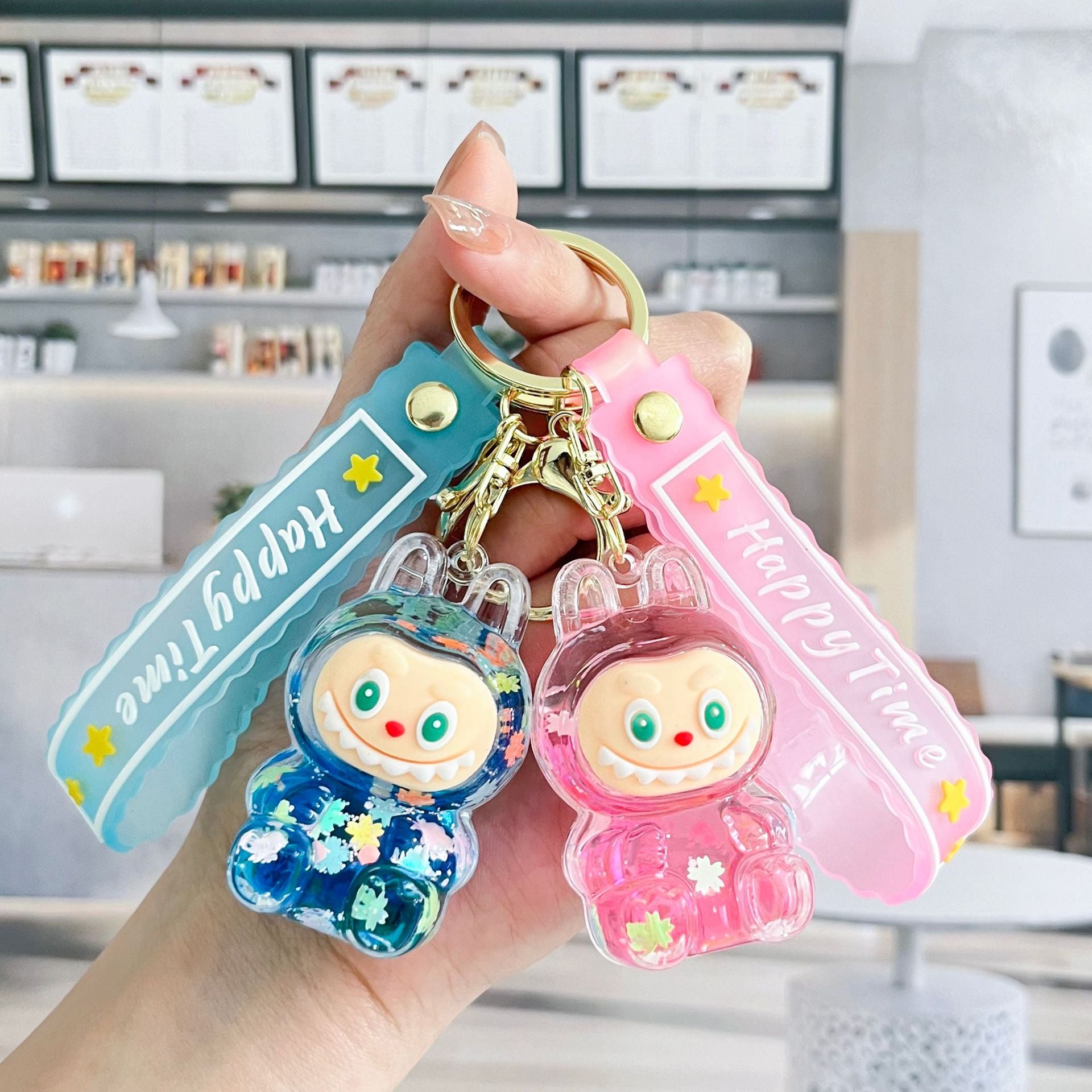 Liquid Doll Key Ring with Strap – Monster Face Design
