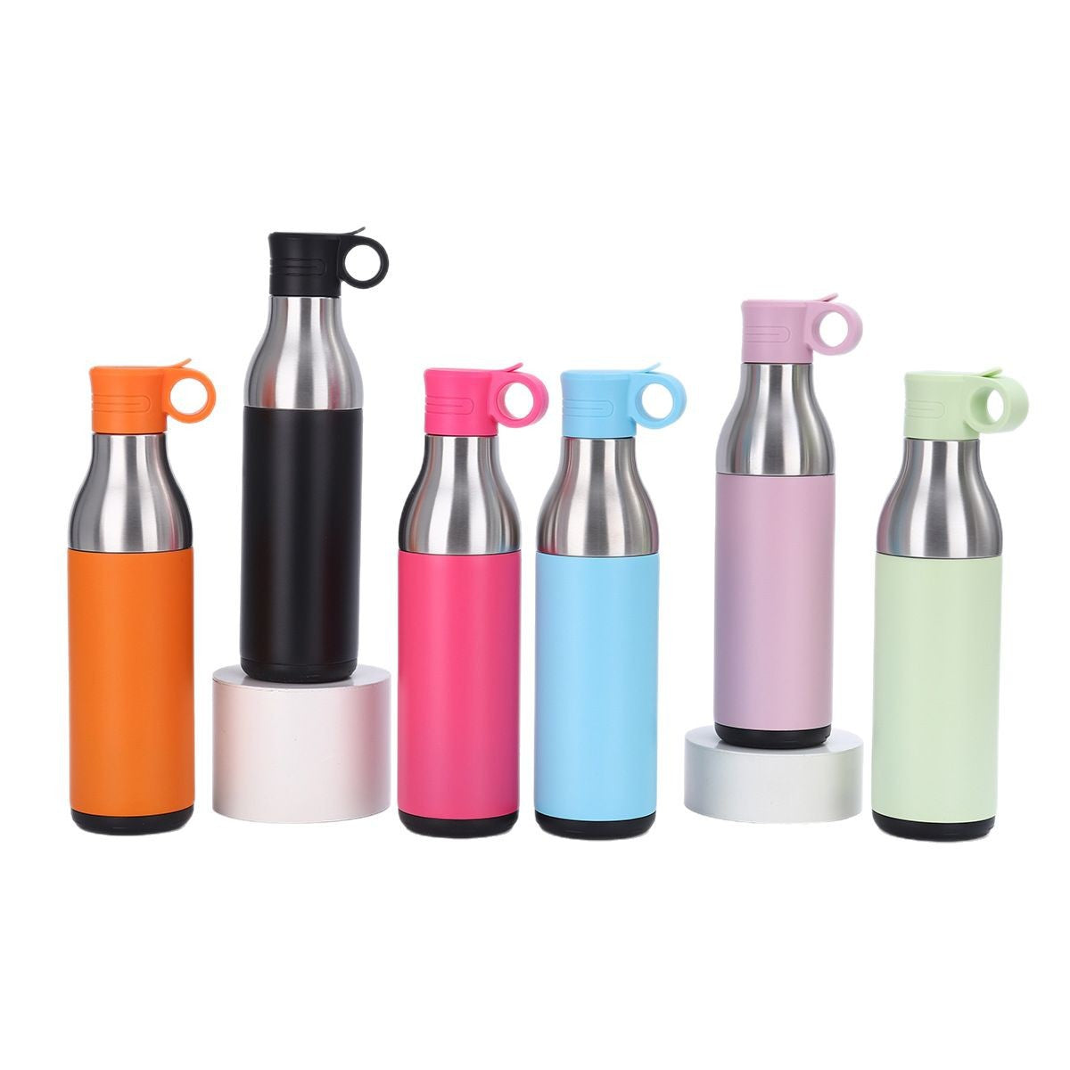 LZEL Natura Elva Vacuum Bottle Dual 400 mL + 400 mL | Black Aluminum