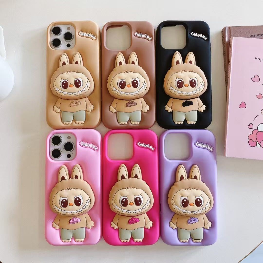 ラブブ　 LABUBU iPhone 16 Pro/Pro Max用ケース Cute Face Doll Case for iPhone 16 Pro Max | Mixed Colors – Mobile 2000
