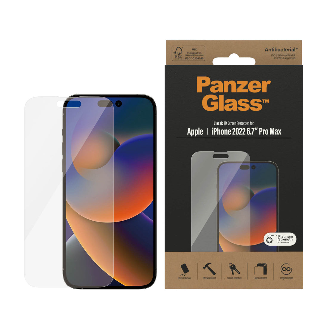 PanzerGlass® iPhone 14 Pro Max Glass Clear