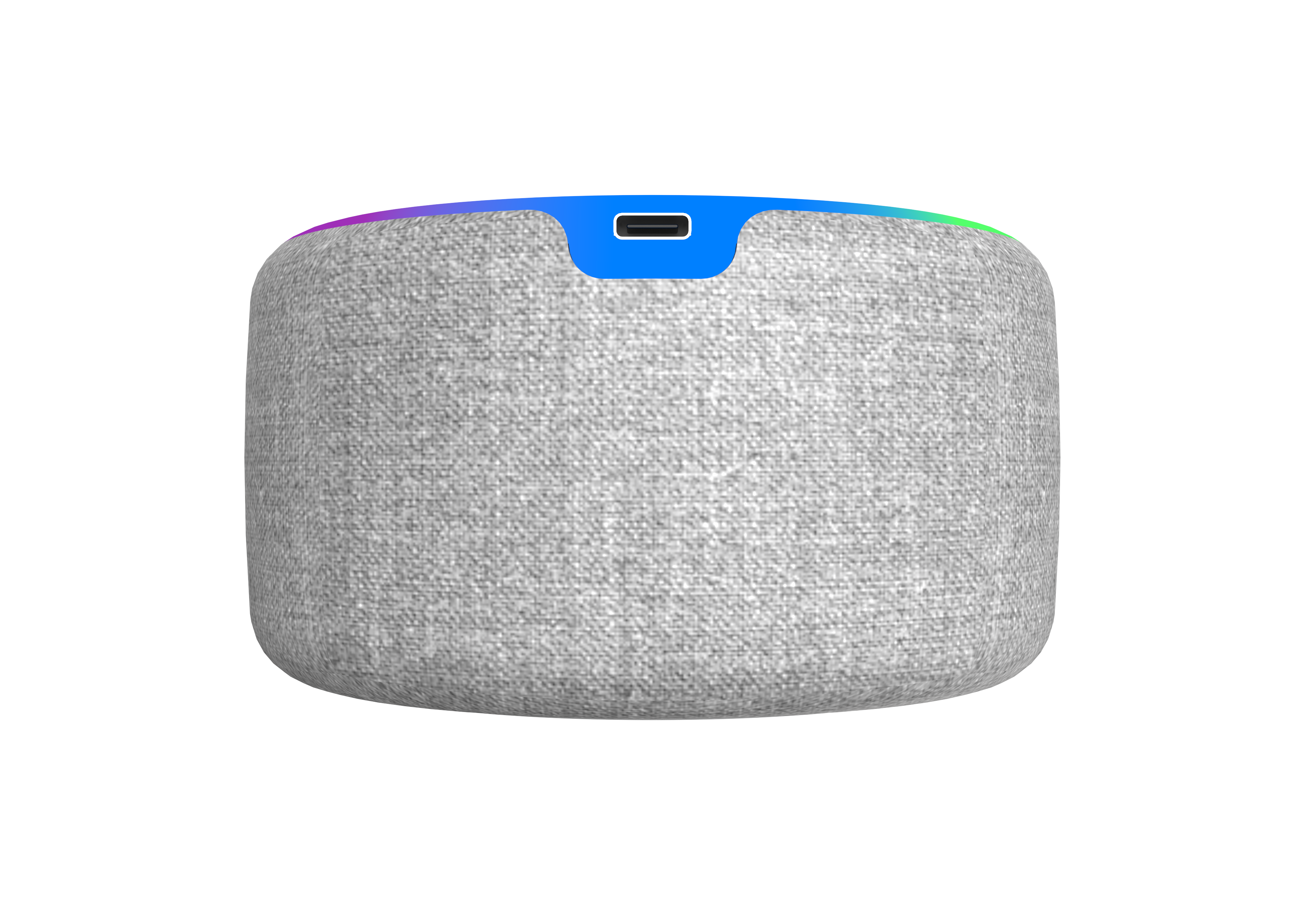 LZEL SonicGlow Wake Multifunctional Speaker – Alarm Clock & Wireless Charging Dock | Bamboo/Gray