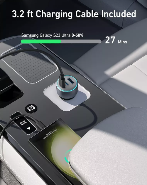 Anker 67W Powerful Triple Port Car Charger