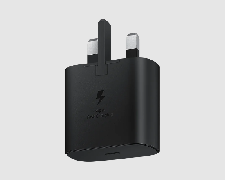 شاحن سامسونج شحن فائق السرعة 25 واط بتقنية PD مع كيبل USB-C| أسود