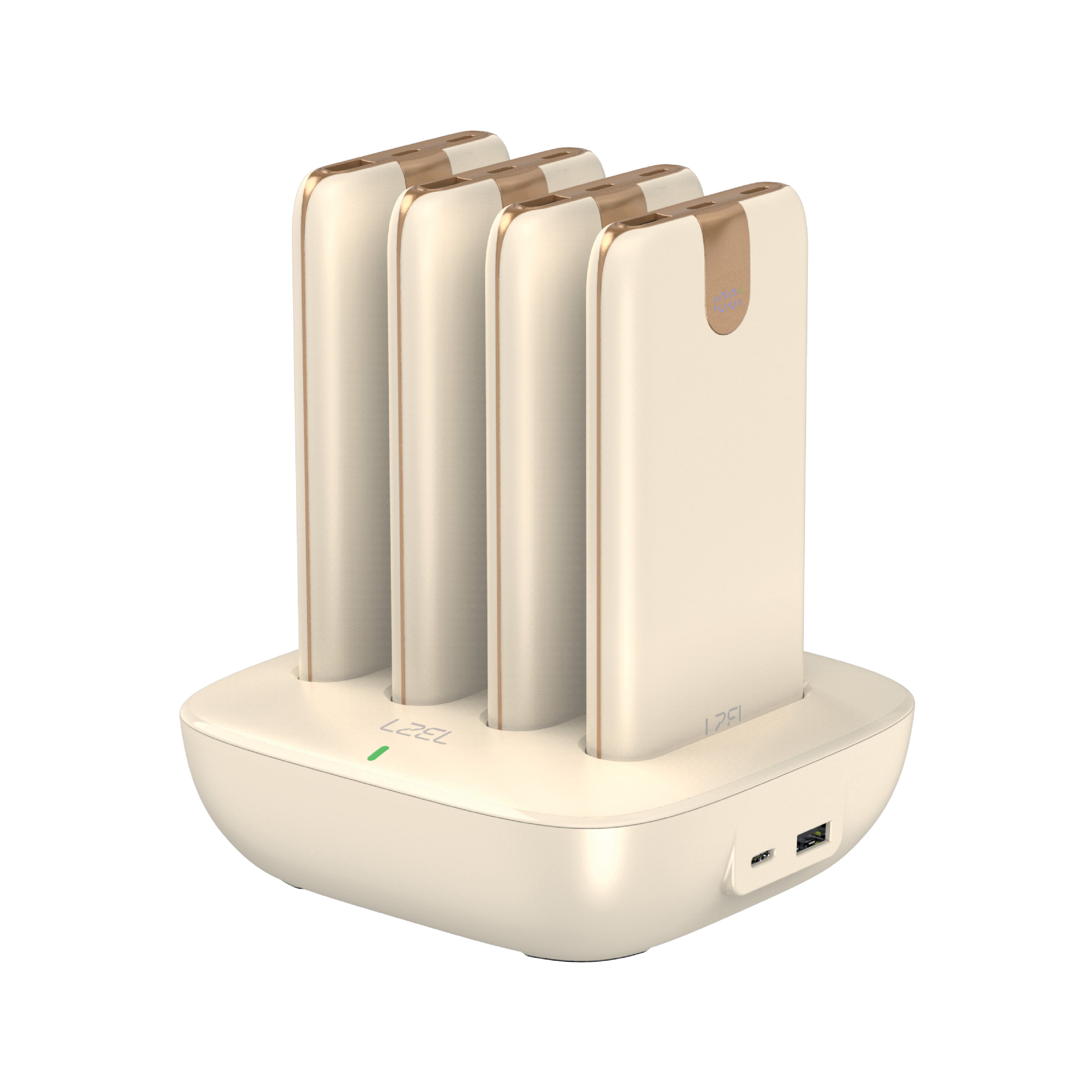 محطة الطاقة المحمولة QUADRA ENERGIA Y من ليزل 10000 مللي أمبير × 4 مع كيبل مدمج Lightning و Type-C|أصفر