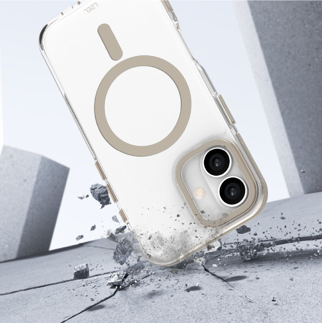 LZEL MagVecto Armor Case for iPhone 17 | Clear + Titanium