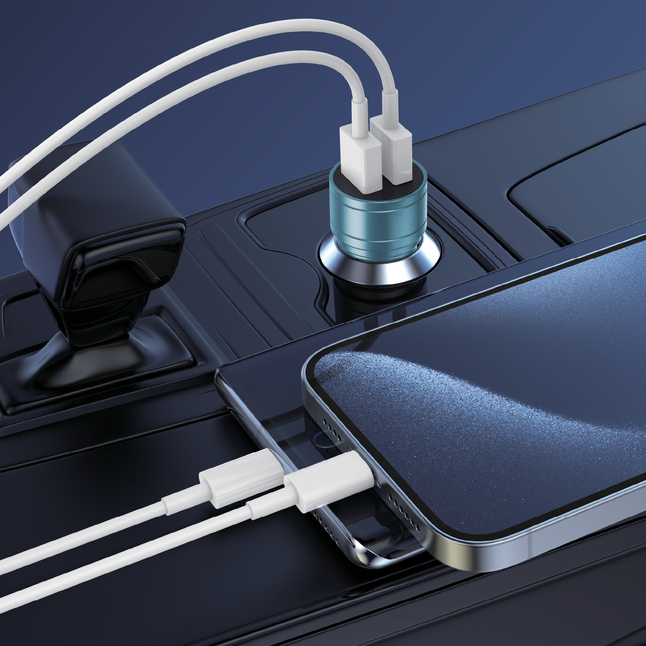 ⚡ شاحن سيارة  MotoCharge 24  ثنائي USB بقوة 24 واط