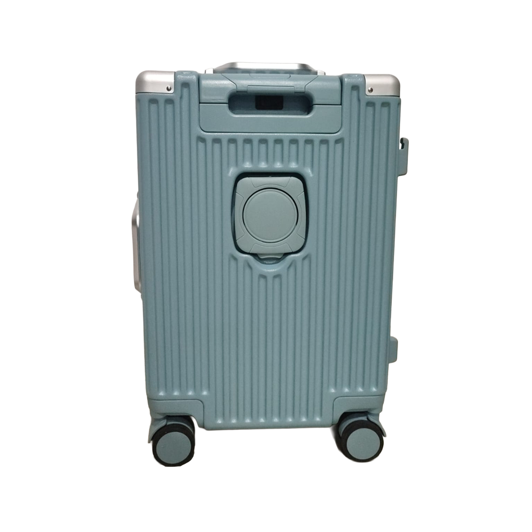 90 PERCENT 4 WHEELS ABS aluminum FRAME  20 INCH SUITCASE | BLUE