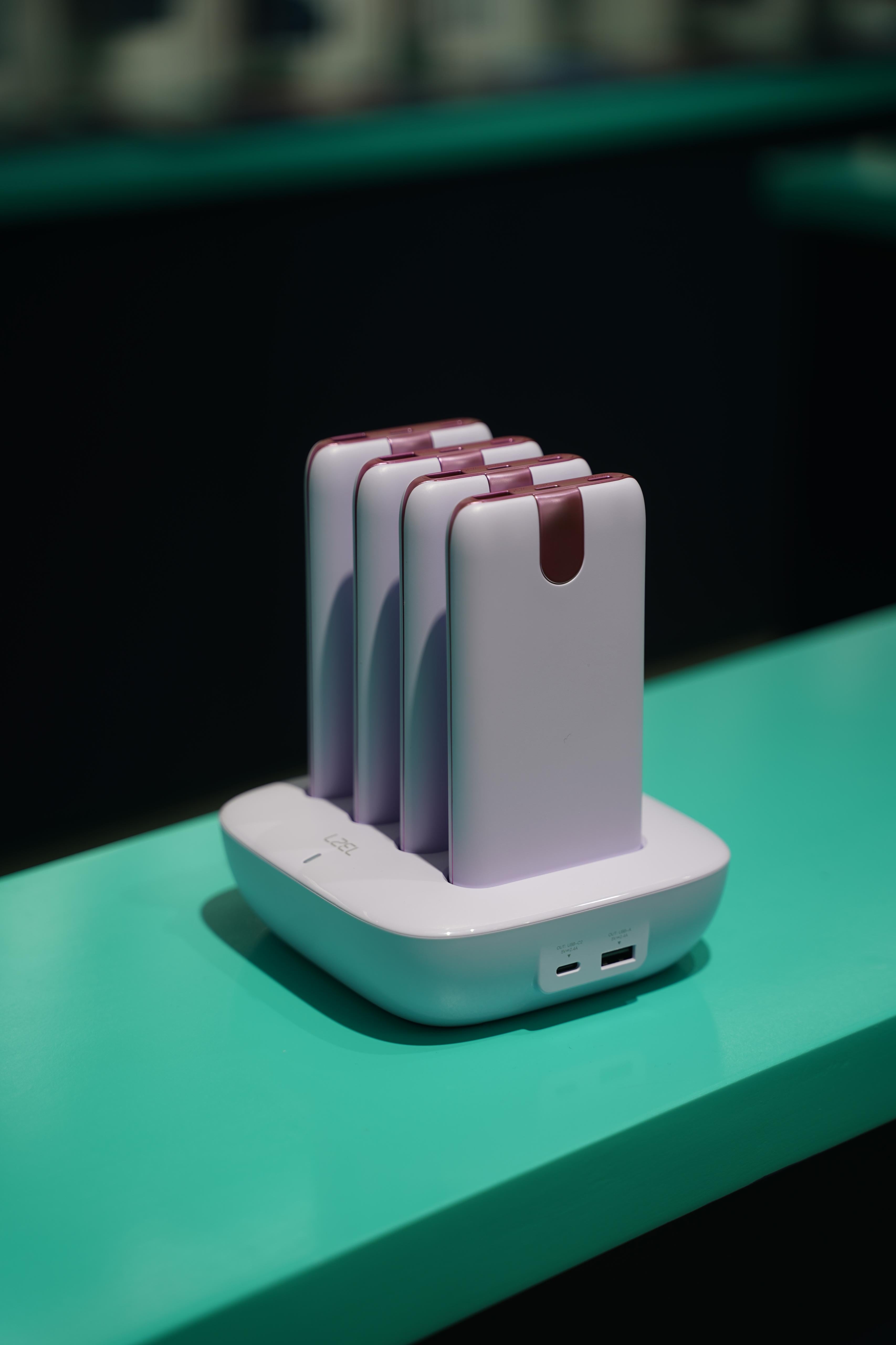 LZEL Quadra Energia Y Station 10000mAh Charging Station Built In Cable Lightning And Type-C | Purple