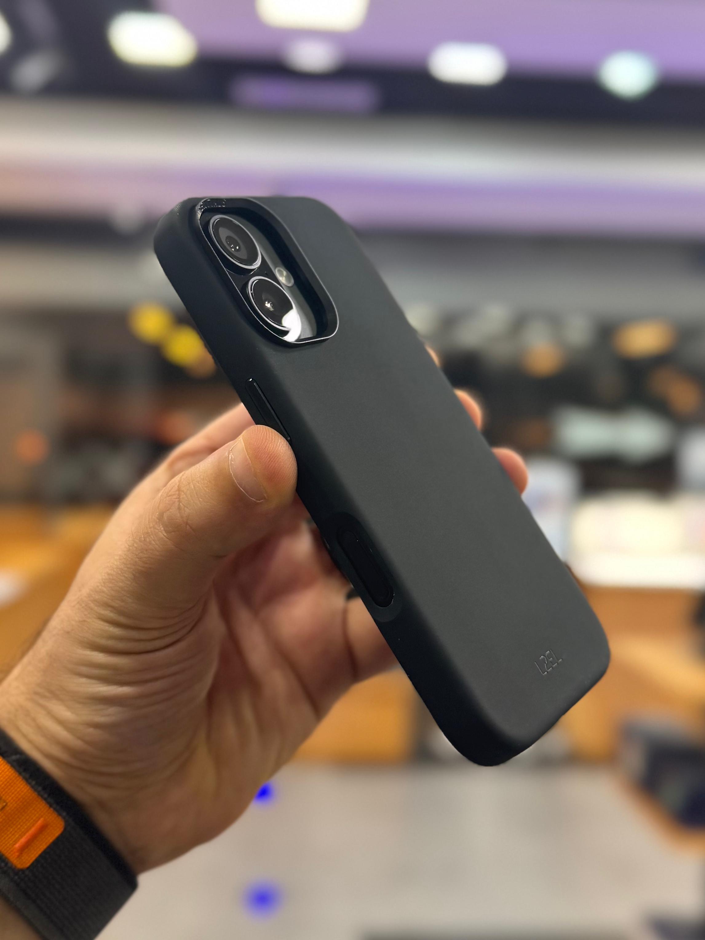 LZEL iPhone 16 Plus PrimeShield Silicone Case | Black