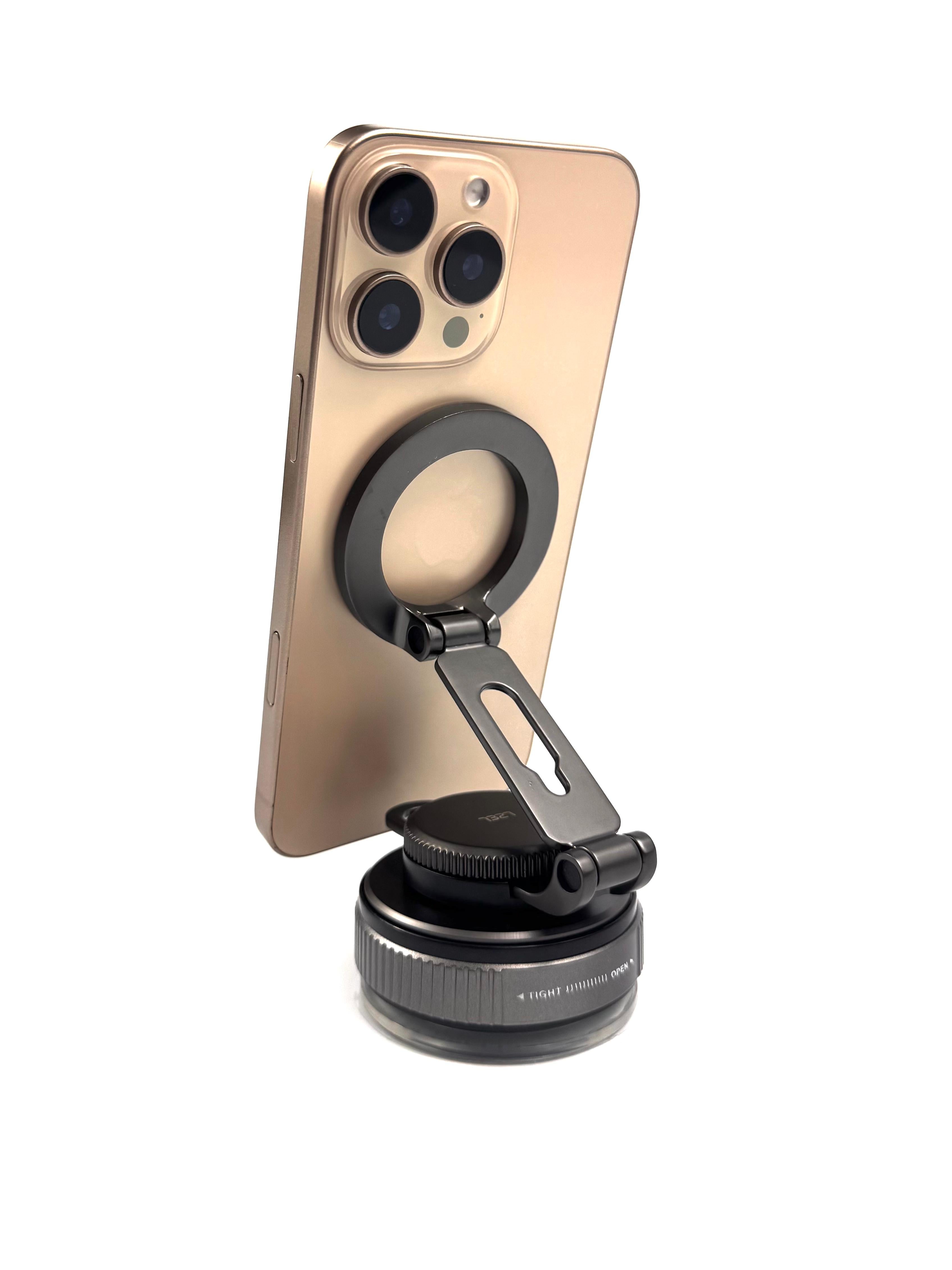 LZEL MagVortex Edge Vacuum Suction Phone Holder 360° Rotation | Black