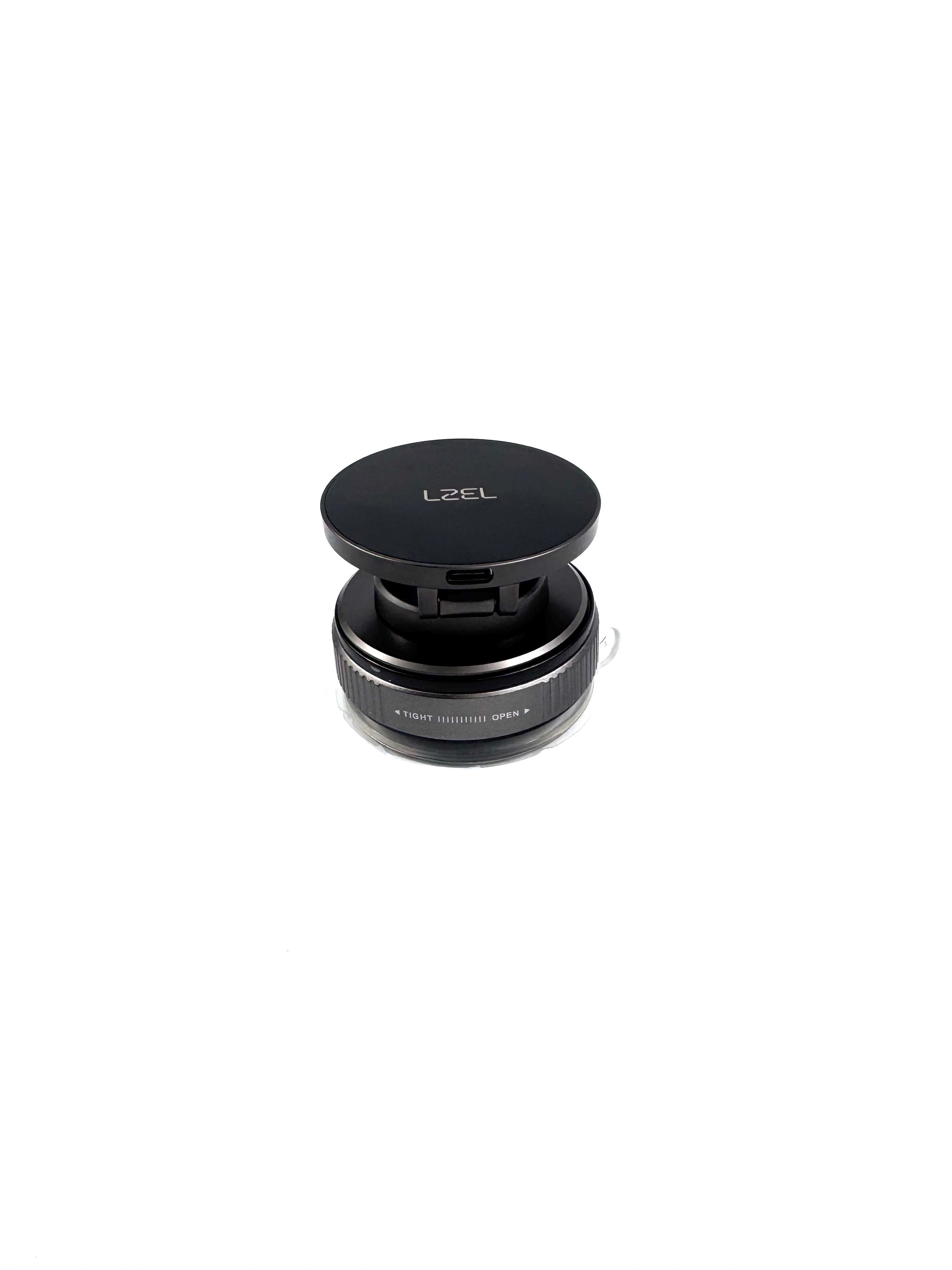 LZEL Mag Vortex Axis Vacuum Suction Phone Holder with Wireless Charging | Black