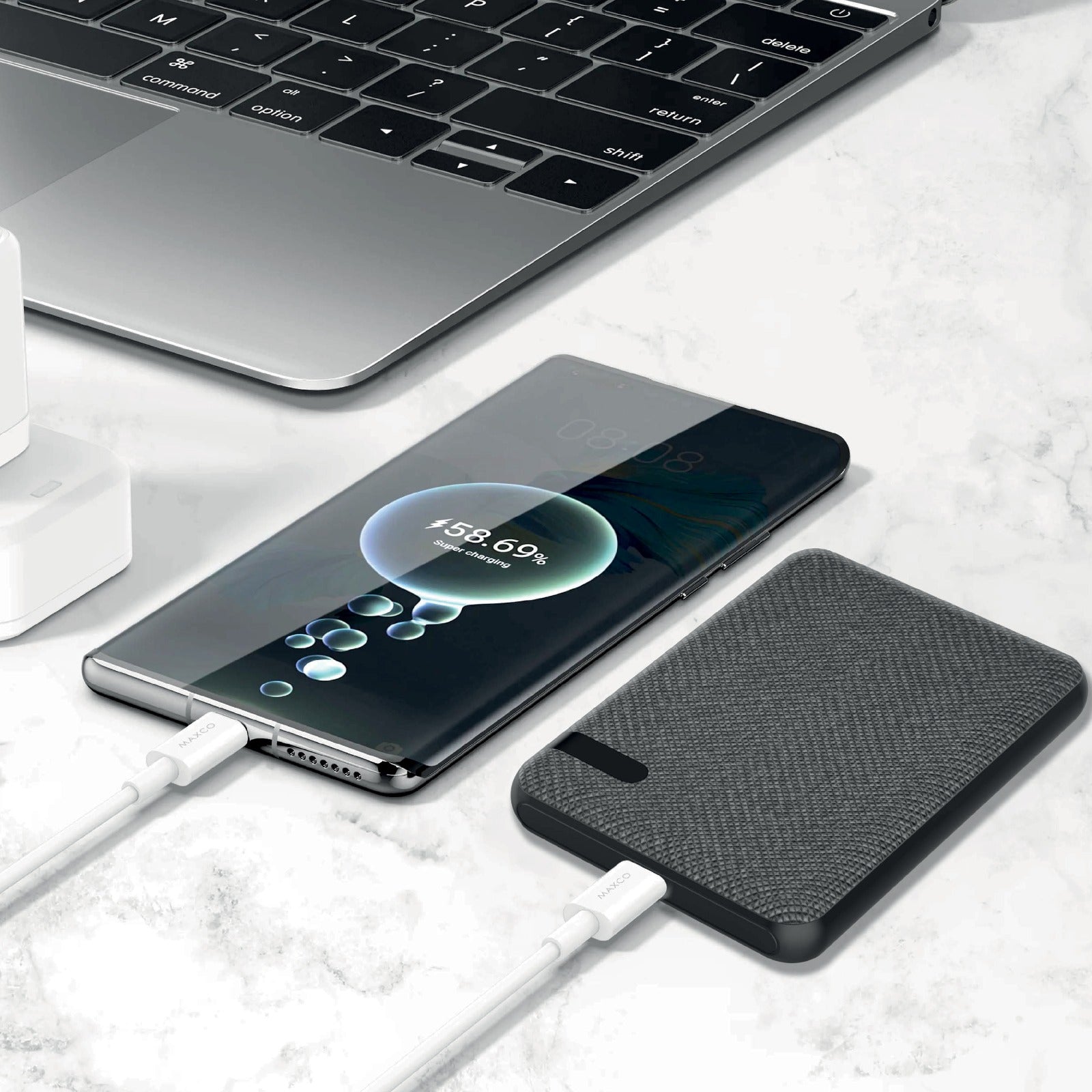 Asli Global Charge Prime Luxe 5000mAh PD Type-C Mini Power Bank | Black