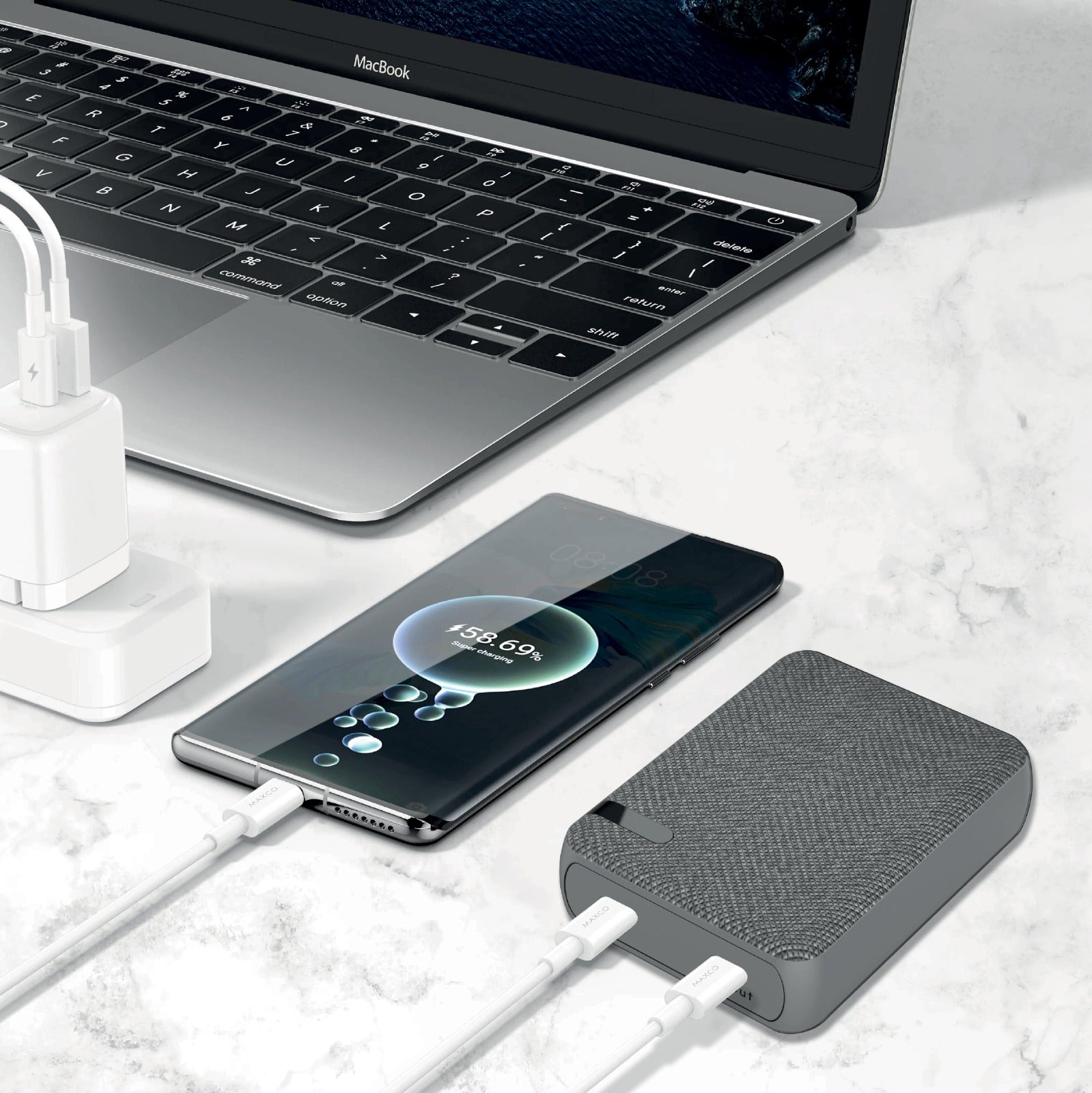 Asli Global Charge Prime Luxe 10000mAh PD Type-C Mini Power Bank | Gray
