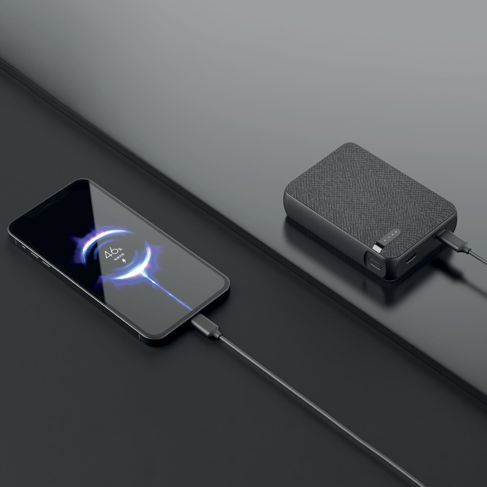 بطارية شحن متنقلة Charge Prime Luxe من أسلي جلوبال Type-C بسعة 10000 مللي أمبير PD| أسود