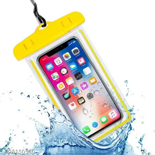 BDUCK Waterproof Phone Bag Rainproof Diving Swimming Sealed Phone Case Yellow
