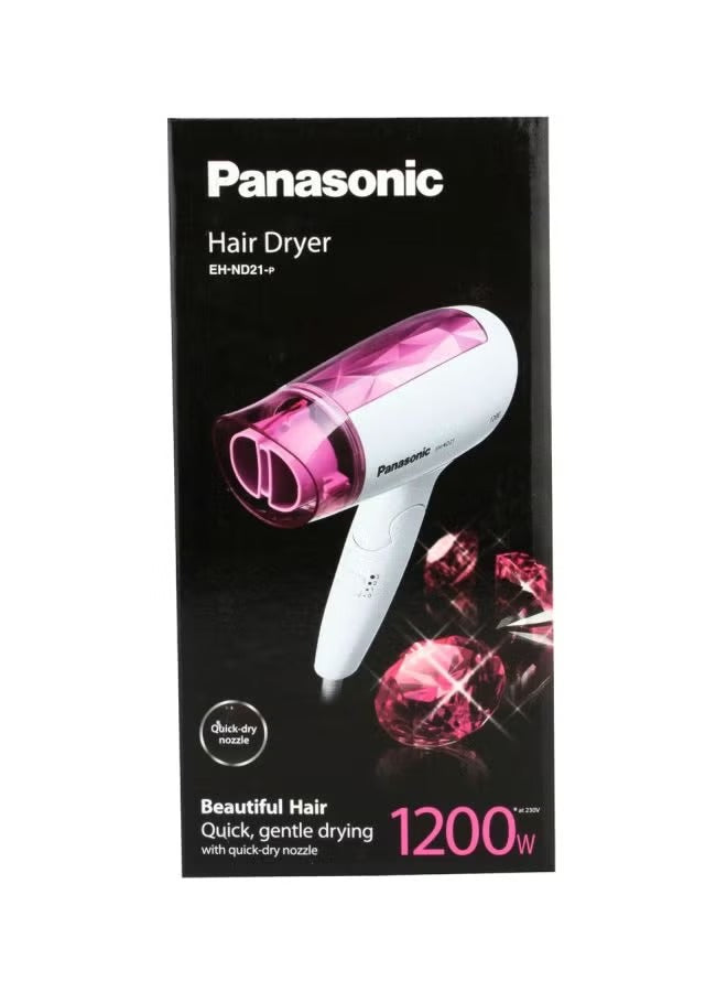 مجفف الشعر من Panasonic– قوة 1200 واط | فوهة التجفيف السريع | تصميم قابل للطي