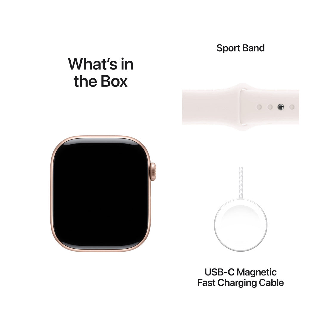 Apple Watch Series 10 - 46mm - GPS - Rose Gold Aluminium Case - Sport Band - M/L | Light Blush