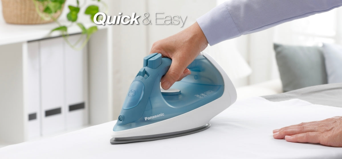 Panasonic Steam Iron with Powerful Steam for Quick & Easy Ironing 2300W/Titanum | Green