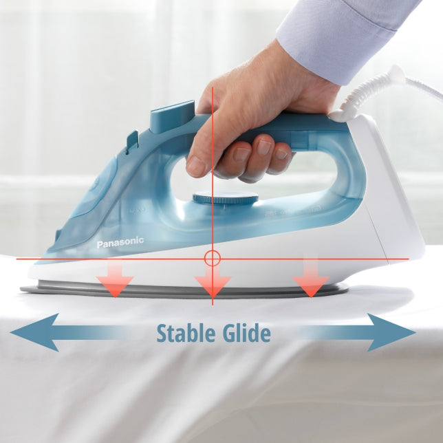 Panasonic Steam Iron with Powerful Steam for Quick & Easy Ironing 2300W/Titanum | Green