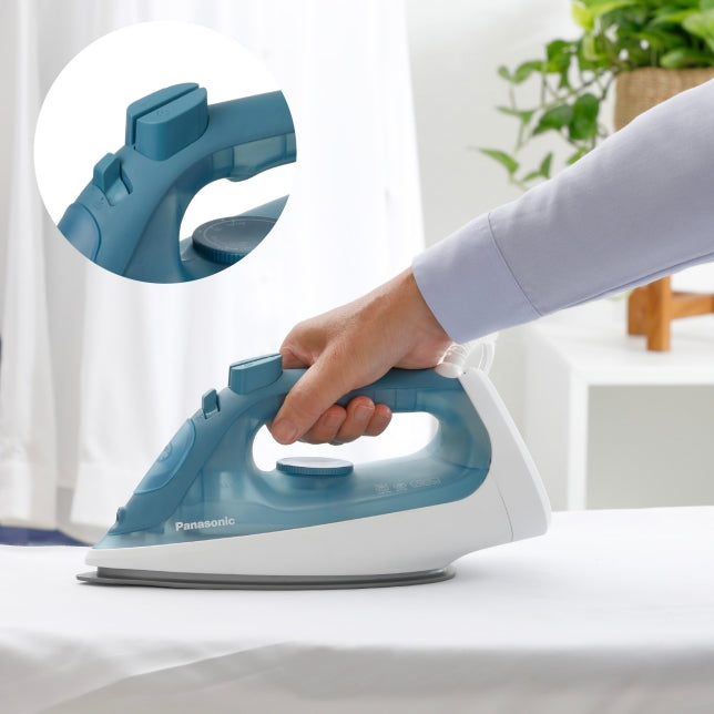 Panasonic Steam Iron with Powerful Steam for Quick & Easy Ironing 2300W/Titanum | Green