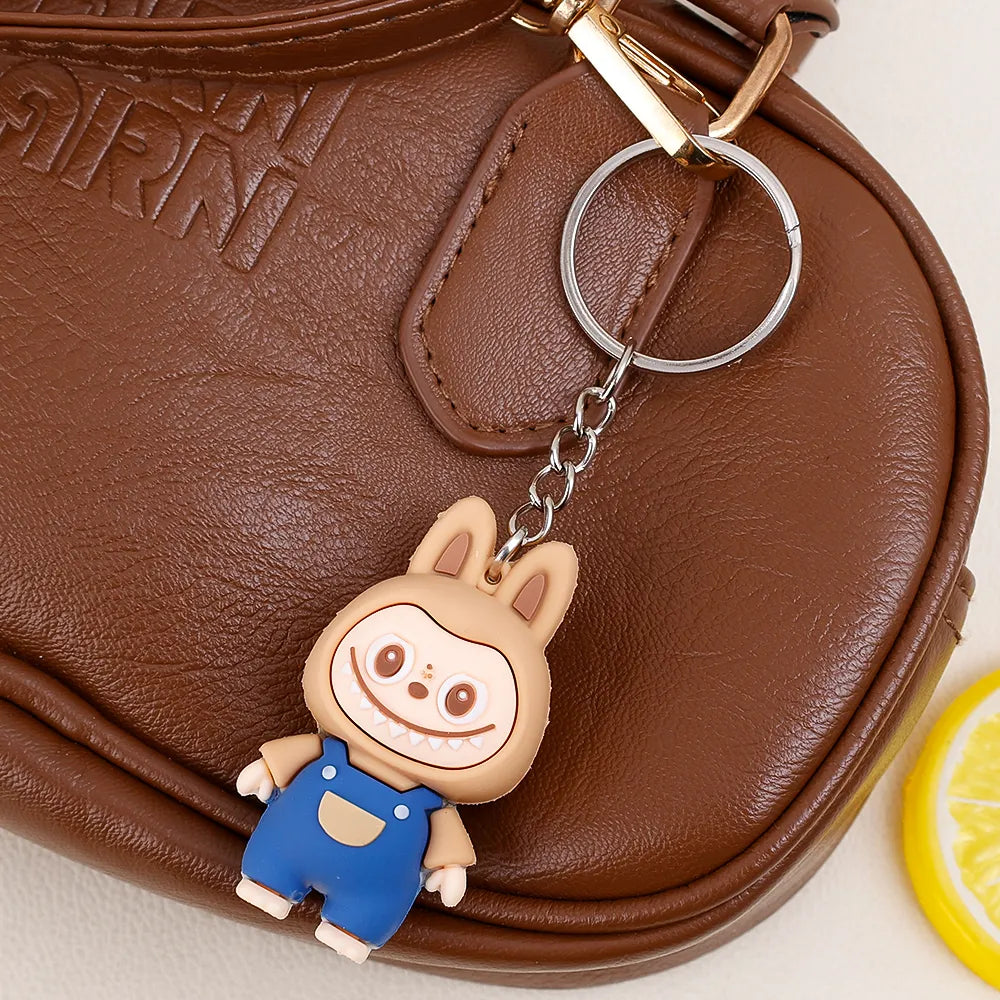 The Monster Key Chain Cute Face Doll Mix Color