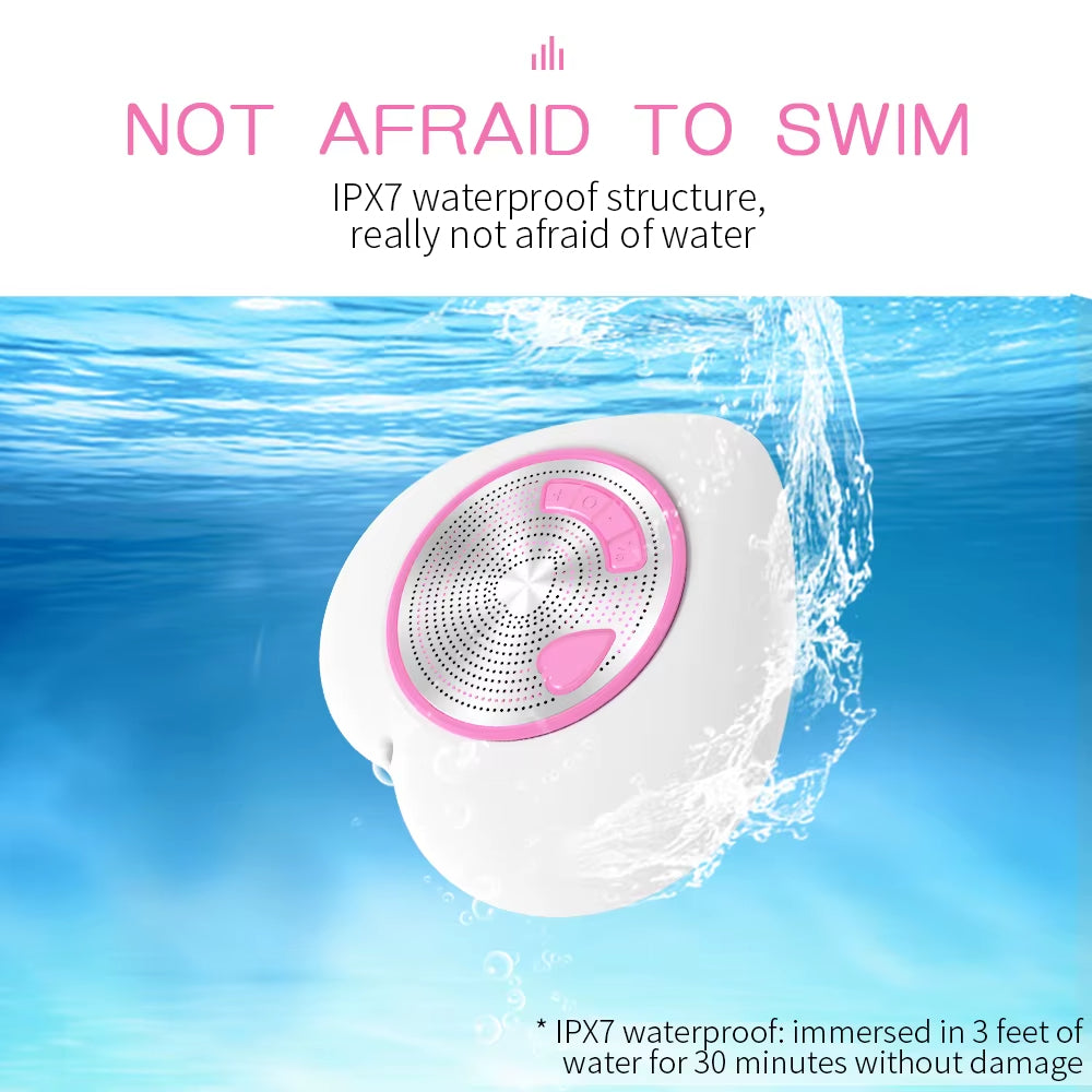 Floating IPX7 Waterproof Bluetooth Speaker with LED | Rose Madder