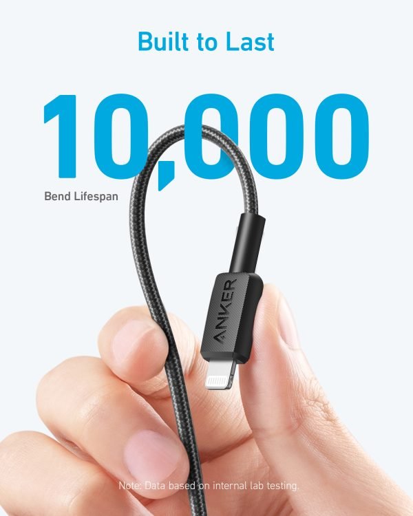 كيبل أنكر 322 من النوع USB-C إلى Lightning (مضفر بطول 6 قدم)