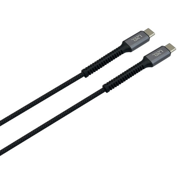 كيبل Celeris Power N مضفر من القماش من ليزل بقوة 60 واط من USB-C إلى USB-C بطول 1.2 متر | أسود