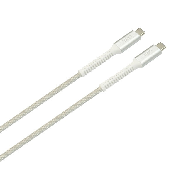 كيبل Celeris Power N مضفر من القماش من ليزل بقوة 240 واط من USB-C إلى USB-C بطول 1.2 متر | أبيض