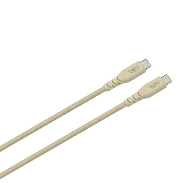 كيبل Celeris Power صديق للبيئة من ليزل بقوة 60 واط USB-C إلي USB-C بطول 1.2 متر | بيج