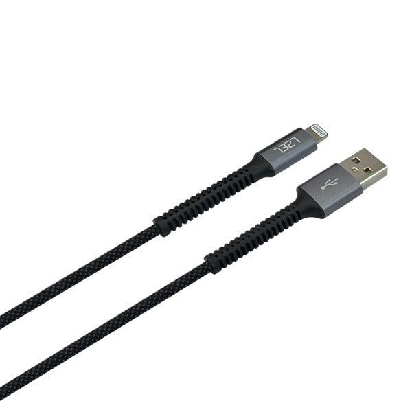 كيبل شحن Celeris Power Volt من ليزل USB-A إلي Lightning مضفر بالأقمشة بطول 1.2 متر | أسود