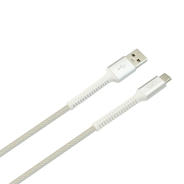 كيبل Celeris Power Ac من ليزل USB-A إلي USB-C مضفر بالأقمشة 1.2 متر | أبيض