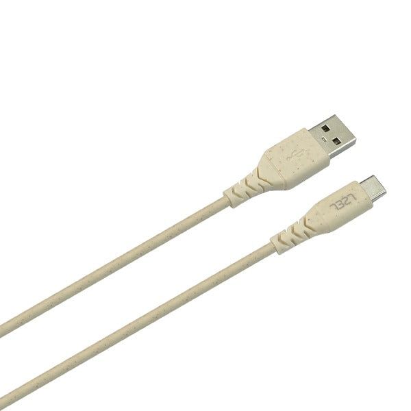 كيبل Celeris Power Ac من ليزل صديق للبيئة USB-A إلى USB-C، طول 1.2 متر | بيج