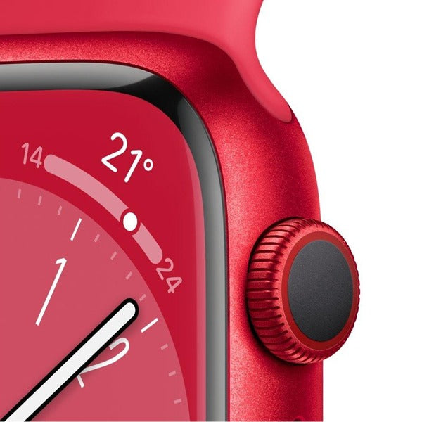 Apple Watch S8 Gps + Cellular 41mm Red Aluminium Case With Sport Band - Red