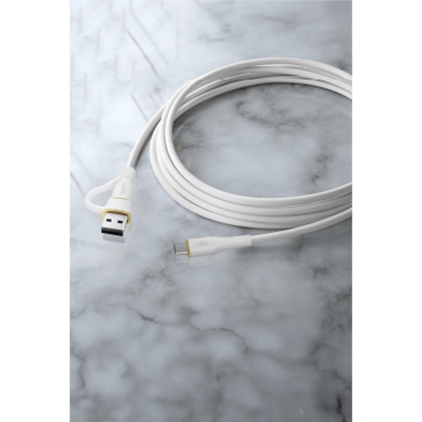 كيبل Celeris PowerDuo من ليزل 2 في 1 بقوة 100 واط USB-C إلي USB-C مع USB-A مدمج 3 متر| أبيض