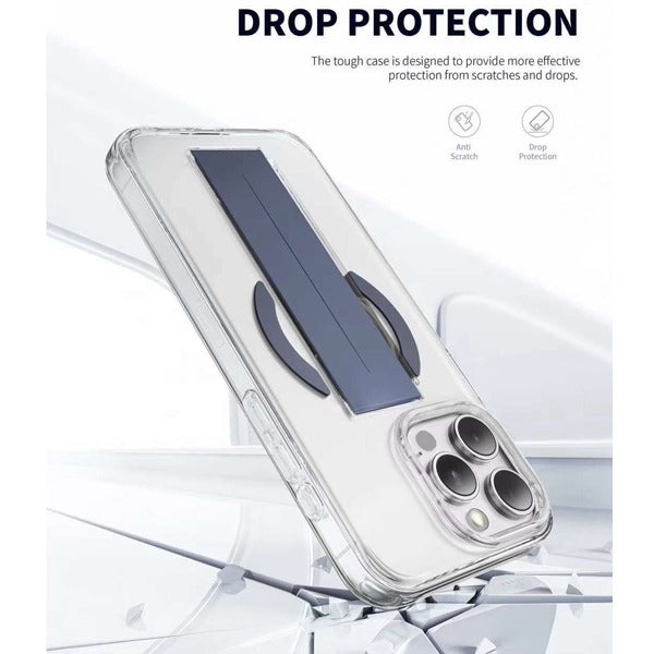 كڤر حماية مع مسكة سيليكون من أسلي جلوبال متوافق مع MagSafe لهاتف iPhone 15 Pro | أزرق غامق