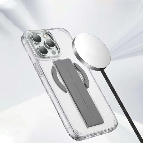 كڤر حماية مع مسكة سيليكون من أسلي جلوبال متوافق مع MagSafe لهاتف iPhone 15 Pro Max | تيتانيوم