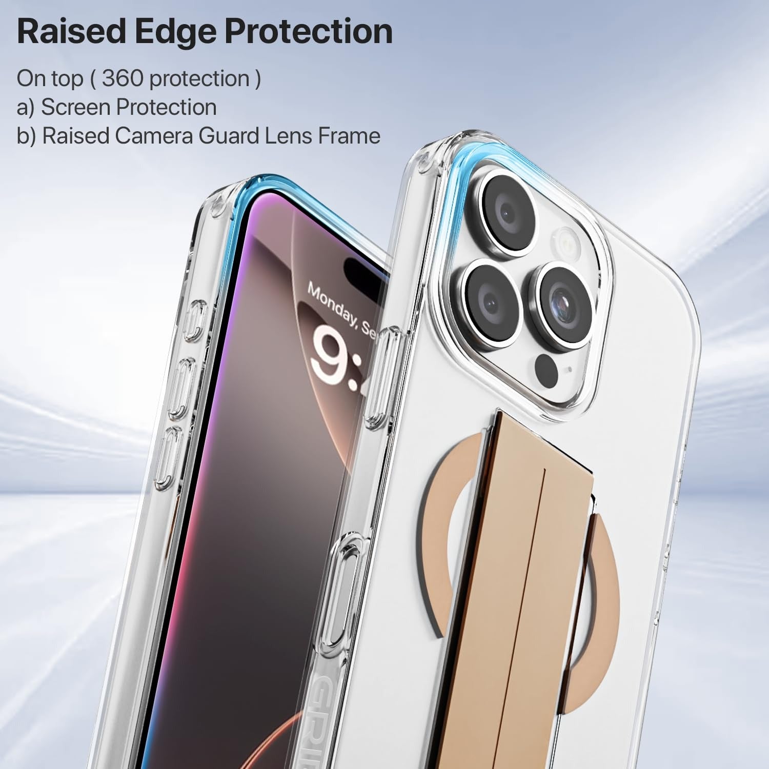 Asli Global iPhone 16 Pro Max Silicone Grip & MagSafe Case | Dark Gold