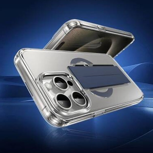 كڤر حماية مع مسكة سيليكون من أسلي جلوبال متوافق مع MagSafe لهاتف iPhone 15 Pro | أزرق غامق