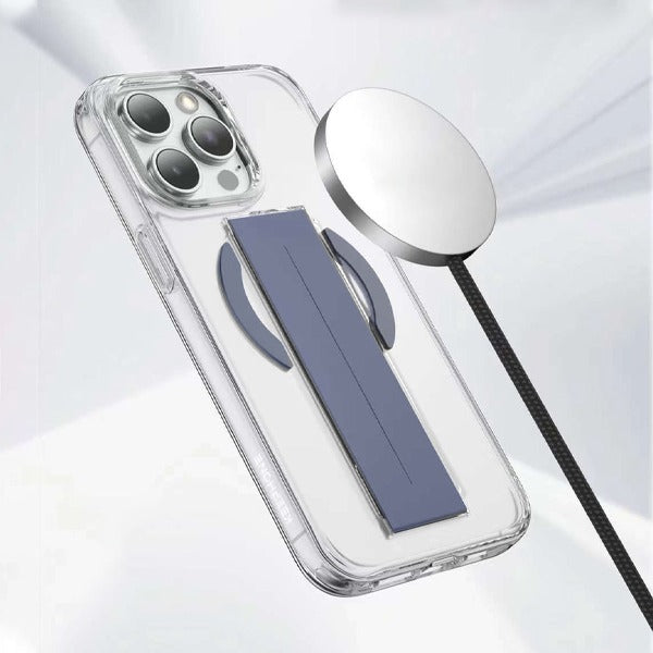 كڤر حماية مع مسكة سيليكون من أسلي جلوبال متوافق مع MagSafe لهاتف iPhone 15 Pro | أزرق غامق