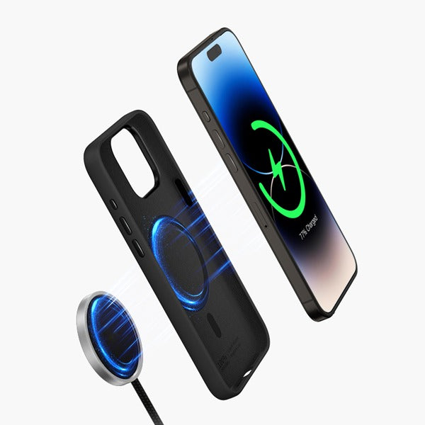 كڤر حماية سيليكون من أسلي جلوبال متوافق مع MagSafe لهاتف iPhone 15 Pro Max | رمادي