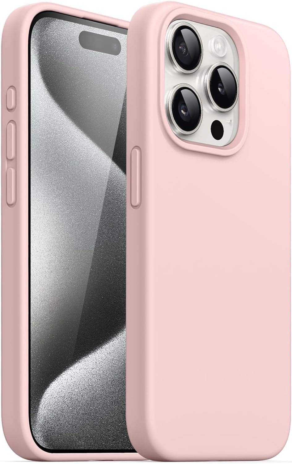 كڤر حماية سيليكون من أسلي جلوبال متوافق مع MagSafe لهاتف iPhone 15 Pro |وردي