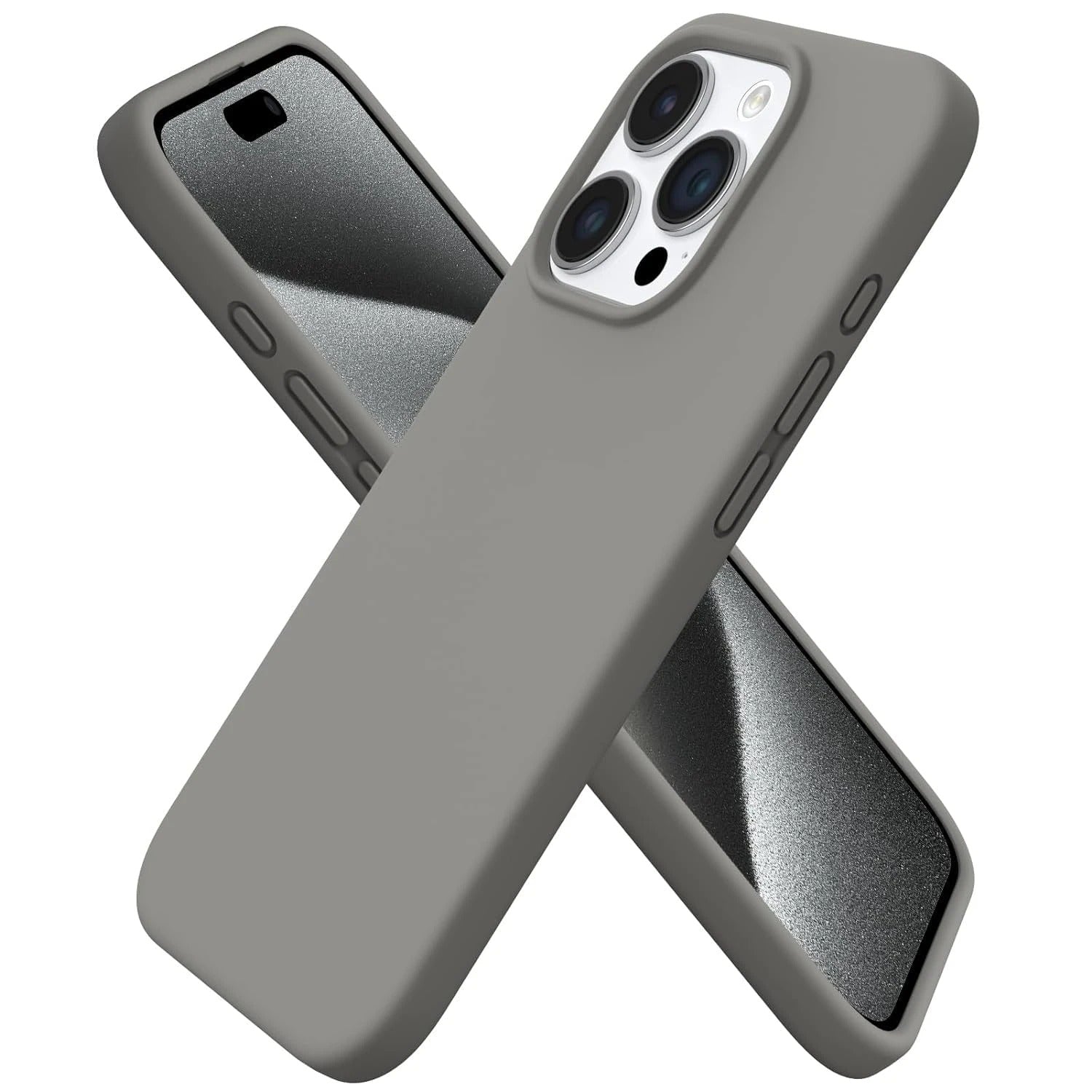 كڤر حماية سيليكون من أسلي جلوبال متوافق مع MagSafe لهاتف iPhone 15 Pro Max | رمادي