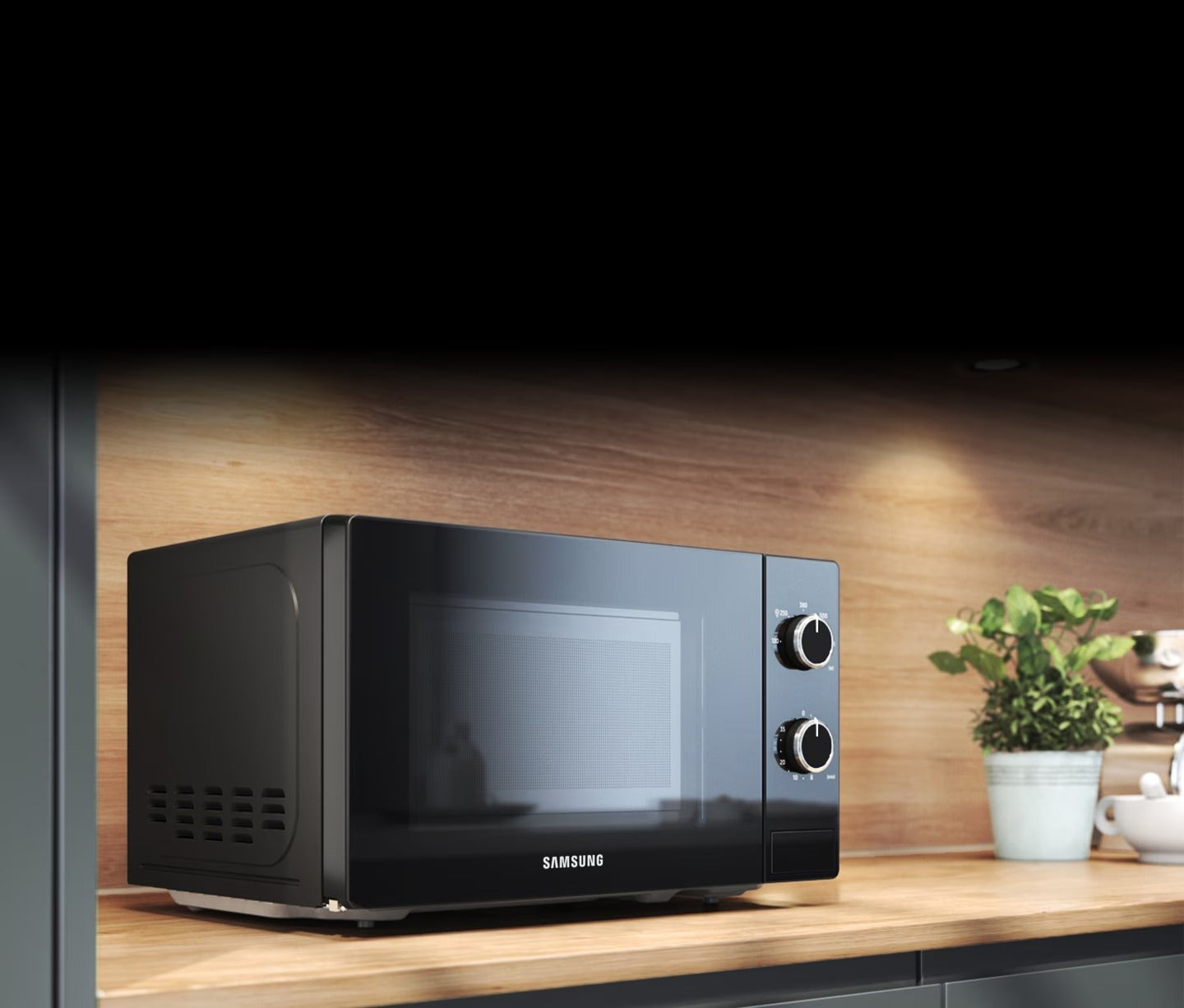 Samsung Microwave Oven Solo 20L , 1100-1150 W White-MS20A3010AH
