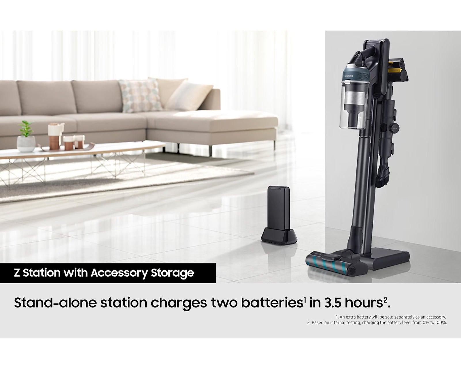 Samsung Vacuum Cleaner 580W Jet Stick 95 Cordless Black Chrometal