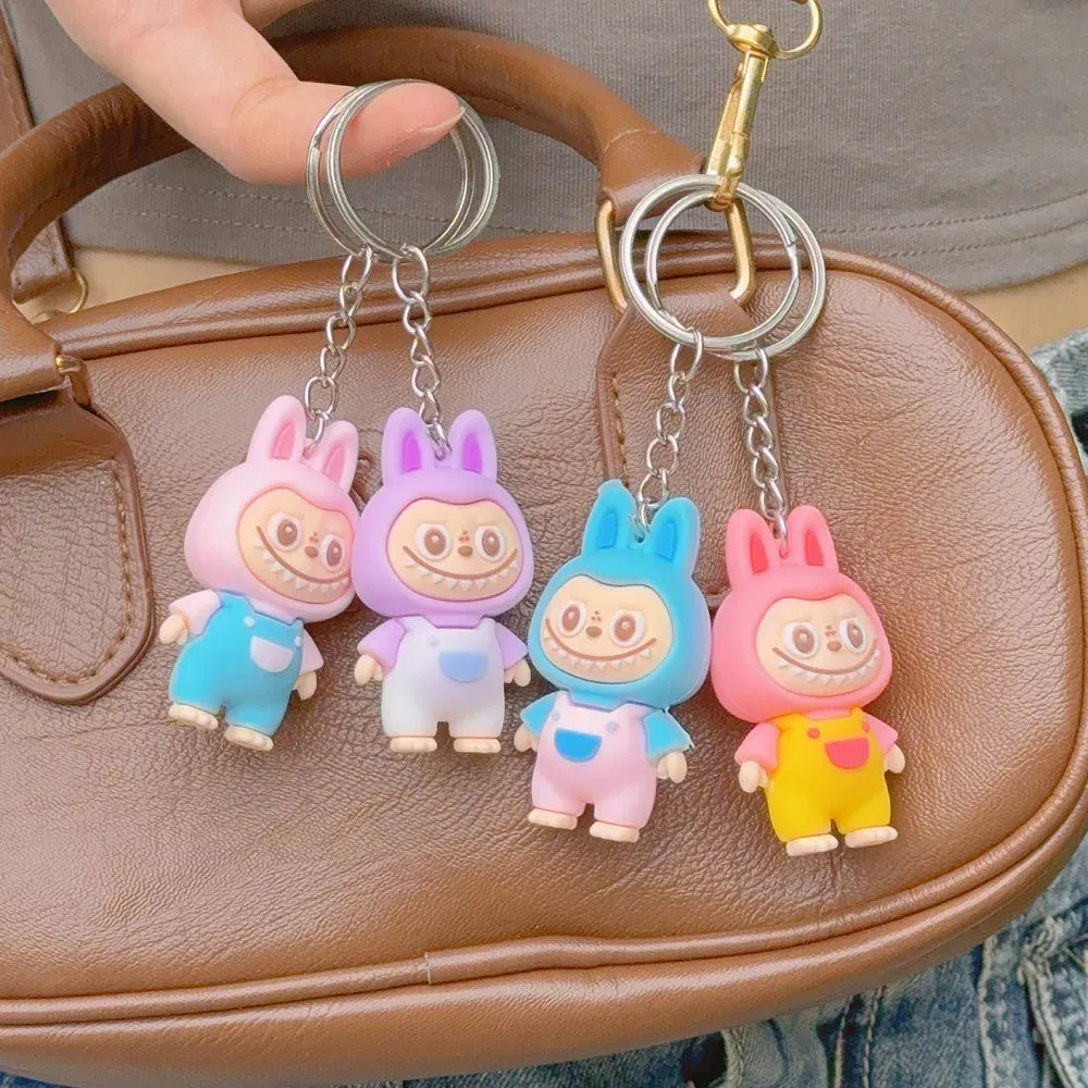 The Monster Key Chain Cute Face Doll Mix Color