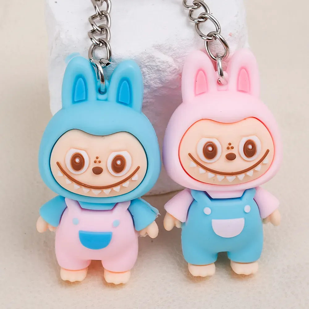 The Monster Key Chain Cute Face Doll Mix Color